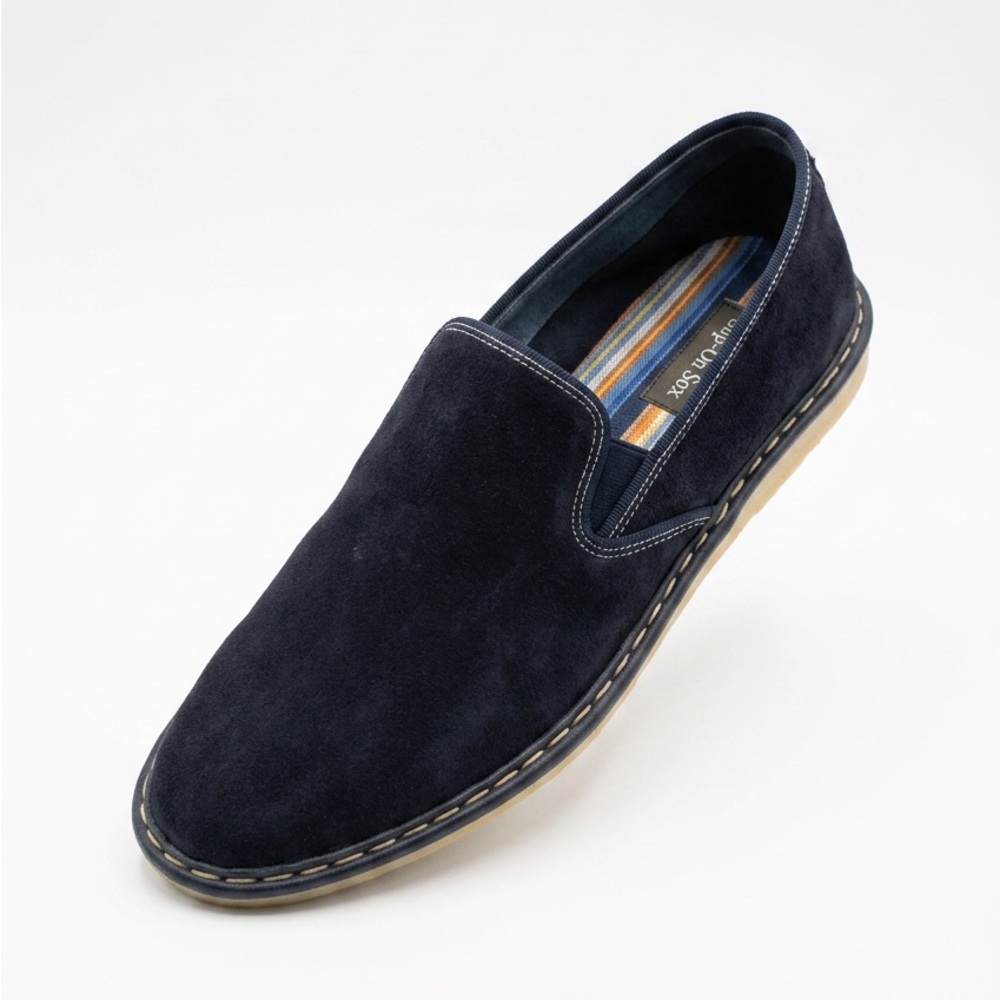 BALDININI Men's Navy Suede Slip-On COMFORT Loafers
